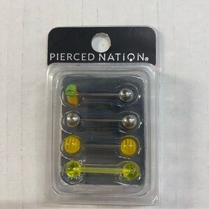 Pierced Nation Pineapple Barbell Set 14 Gauge
